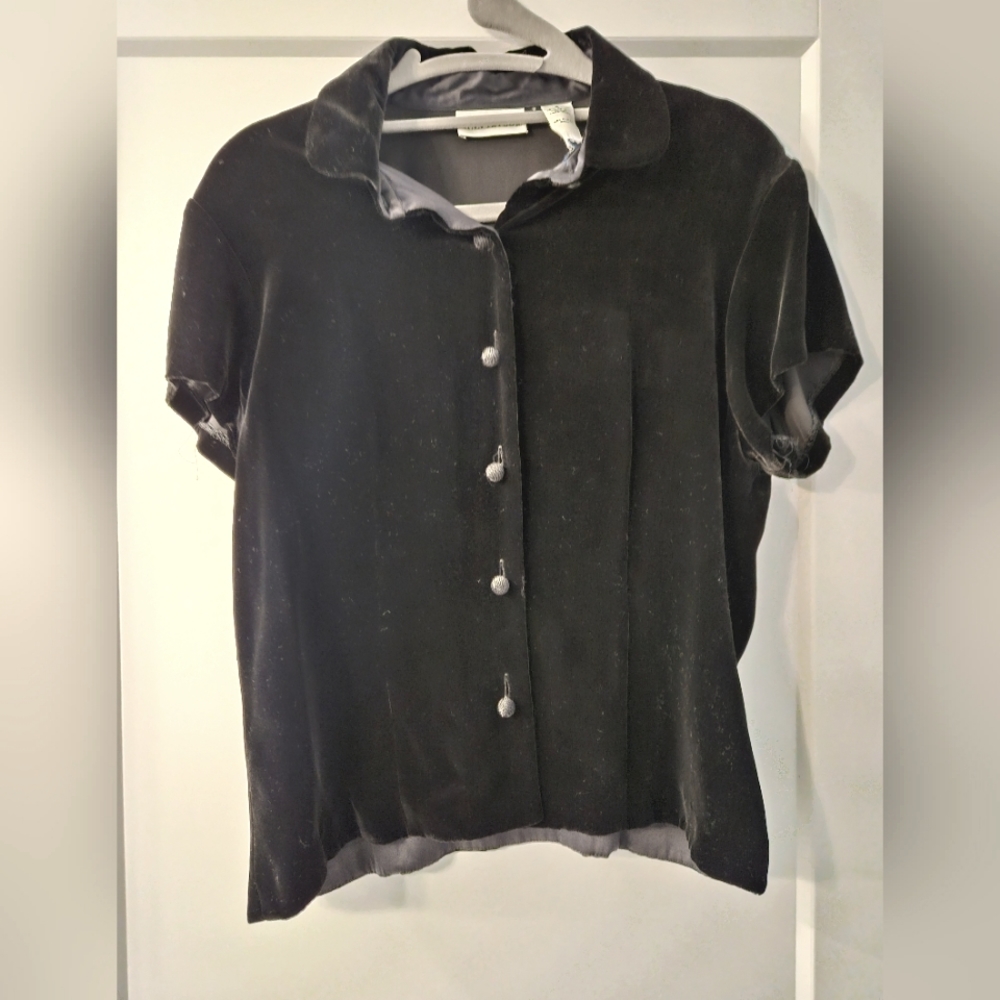 black velvet Ann Taylor top
